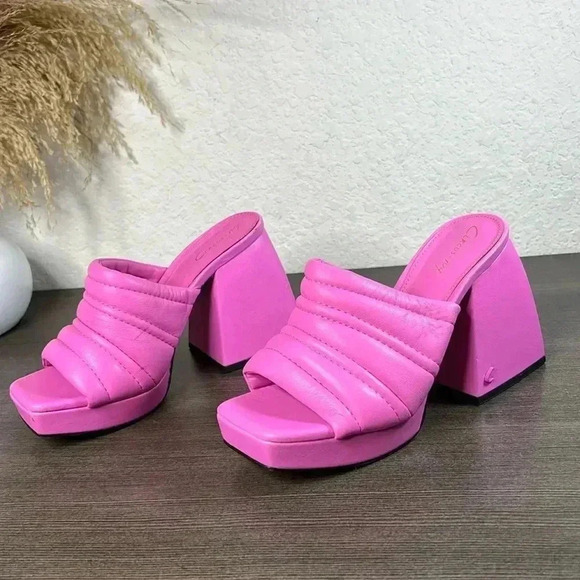 Circus by Sam Edelman Marlie Women's Size 5 Pink Crush Platform Sandal Shoes - Picture 4 of 16
